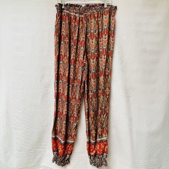 Love Welove Fashion Summer Jogger Womens 2XL Elastic High Waist Boho Hippie - Picture 5 of 11